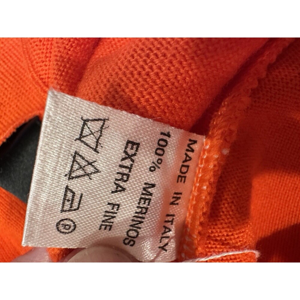 Made in Italy Women's Wool Blend Mixed‎ Sweater Size Small Red  long sleeves - Picture 8 of 11